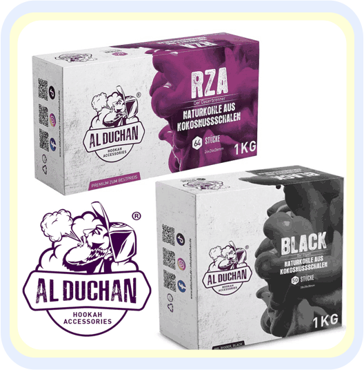 AL DUCHAN PREMIUM SHISHA KOHLE 26x26mm und 28x28mm AL DUCHAN PREMIUM SHISHA KOHLE 26x26mm und 28x28mm