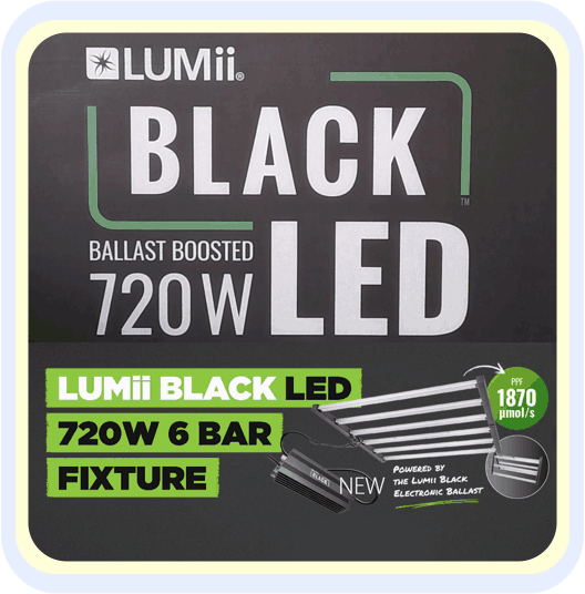 LUMII BLACK LED 720 WATT SIX BAR FIXTURE - GARTEN