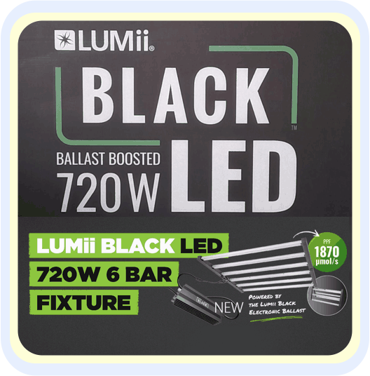 LUMII BLACK LED 720 WATT SIX BAR FIXTURE - GARTEN LUMII BLACK LED 720 WATT SIX BAR FIXTURE - GARTEN